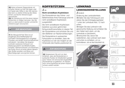 2018-2019 Fiat 124 Spider Bedienungsanleitung | Deutsch