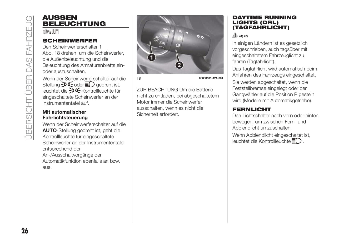 2018-2019 Fiat 124 Spider Owner's Manual | German