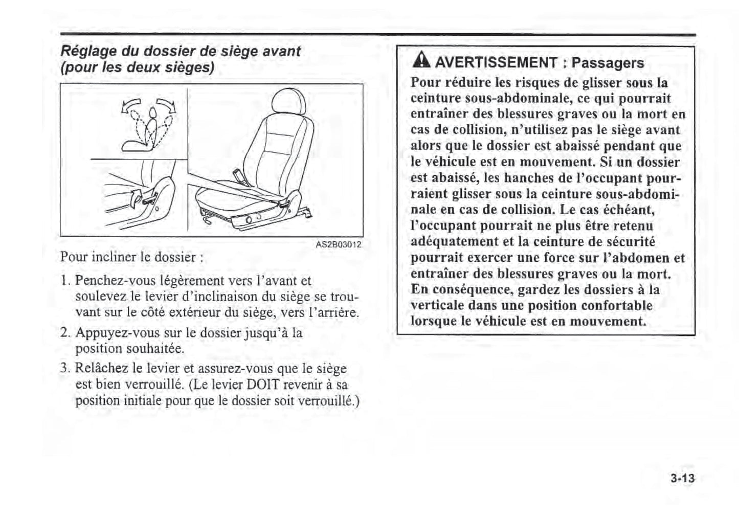 2003 Kia Rio Owner's Manual | French