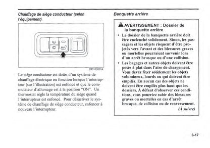 2003 Kia Rio Owner's Manual | French