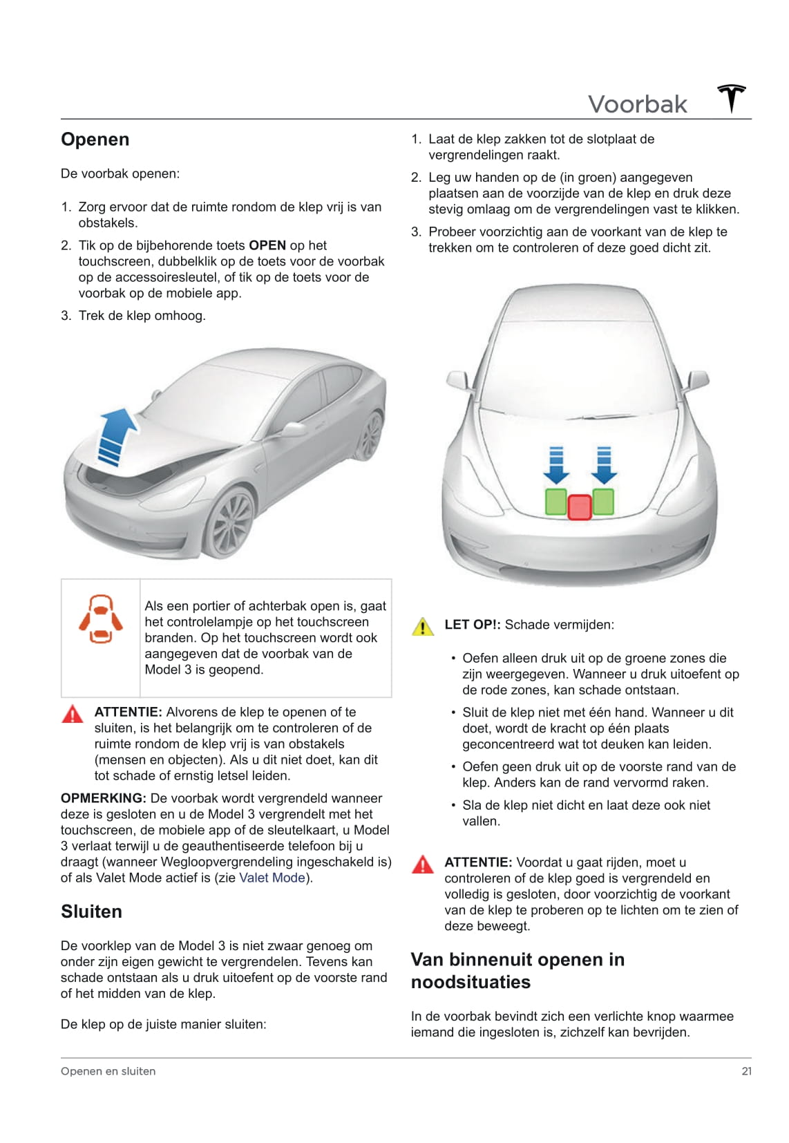 2020 Tesla Model 3 Owner's Manual | Dutch