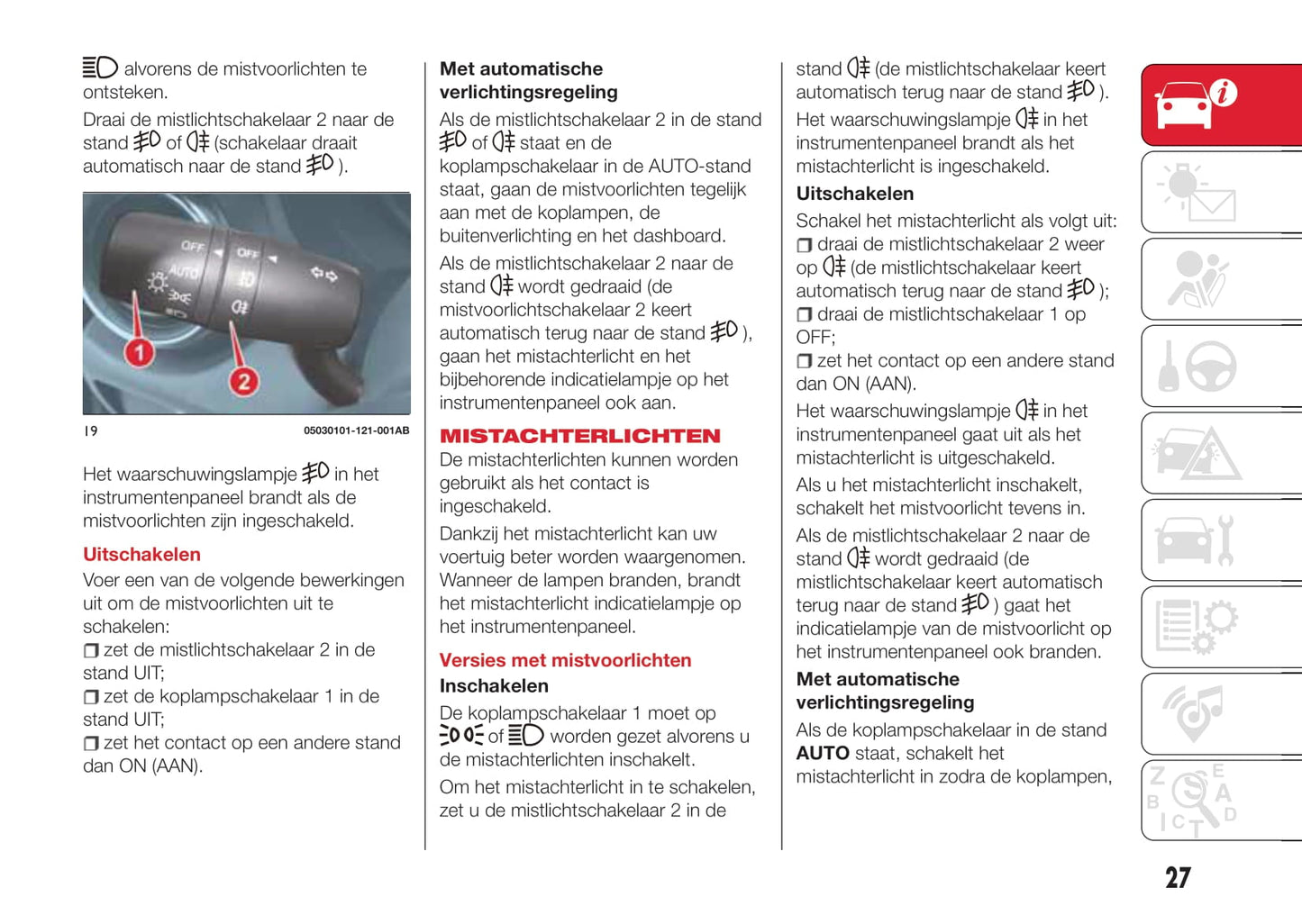 2016-2018 Abarth 124 Spider Bedienungsanleitung | Niederländisch