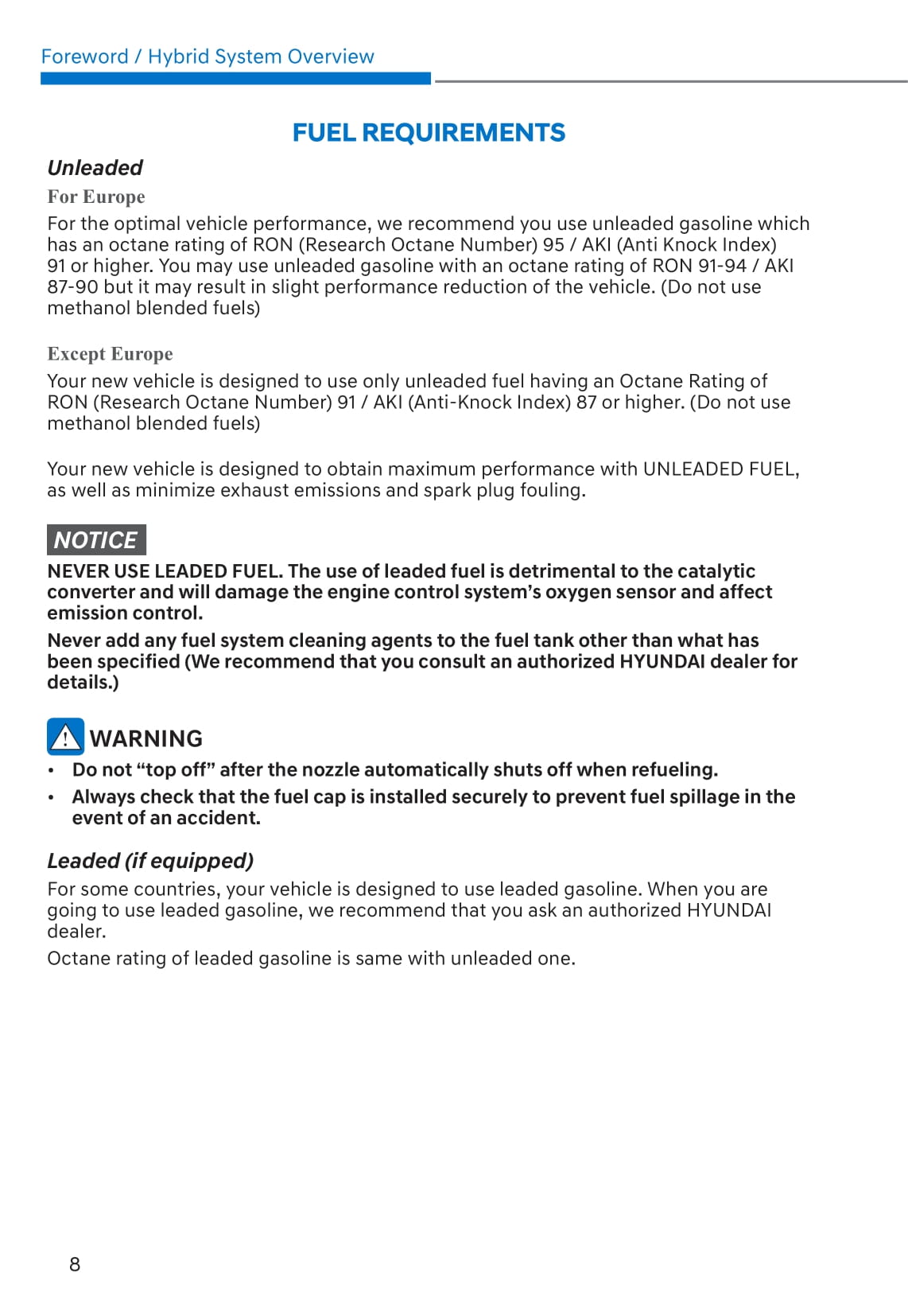 2021-2022 Hyundai Tucson Hybrid/Plug-in Hybrid Owner's Manual | English