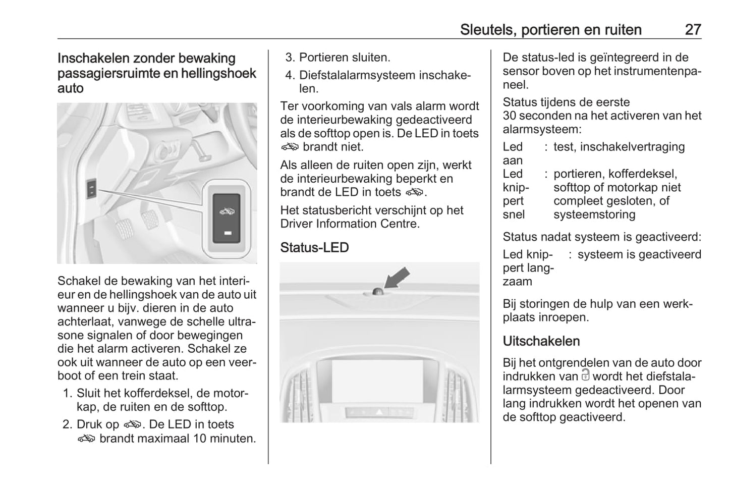 2018-2019 Opel Cascada Owner's Manual | Dutch