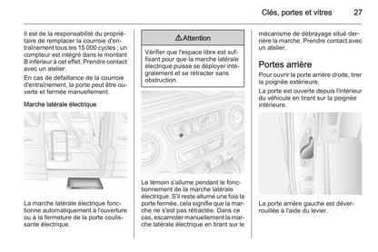 2014-2015 Opel Movano Owner's Manual | French