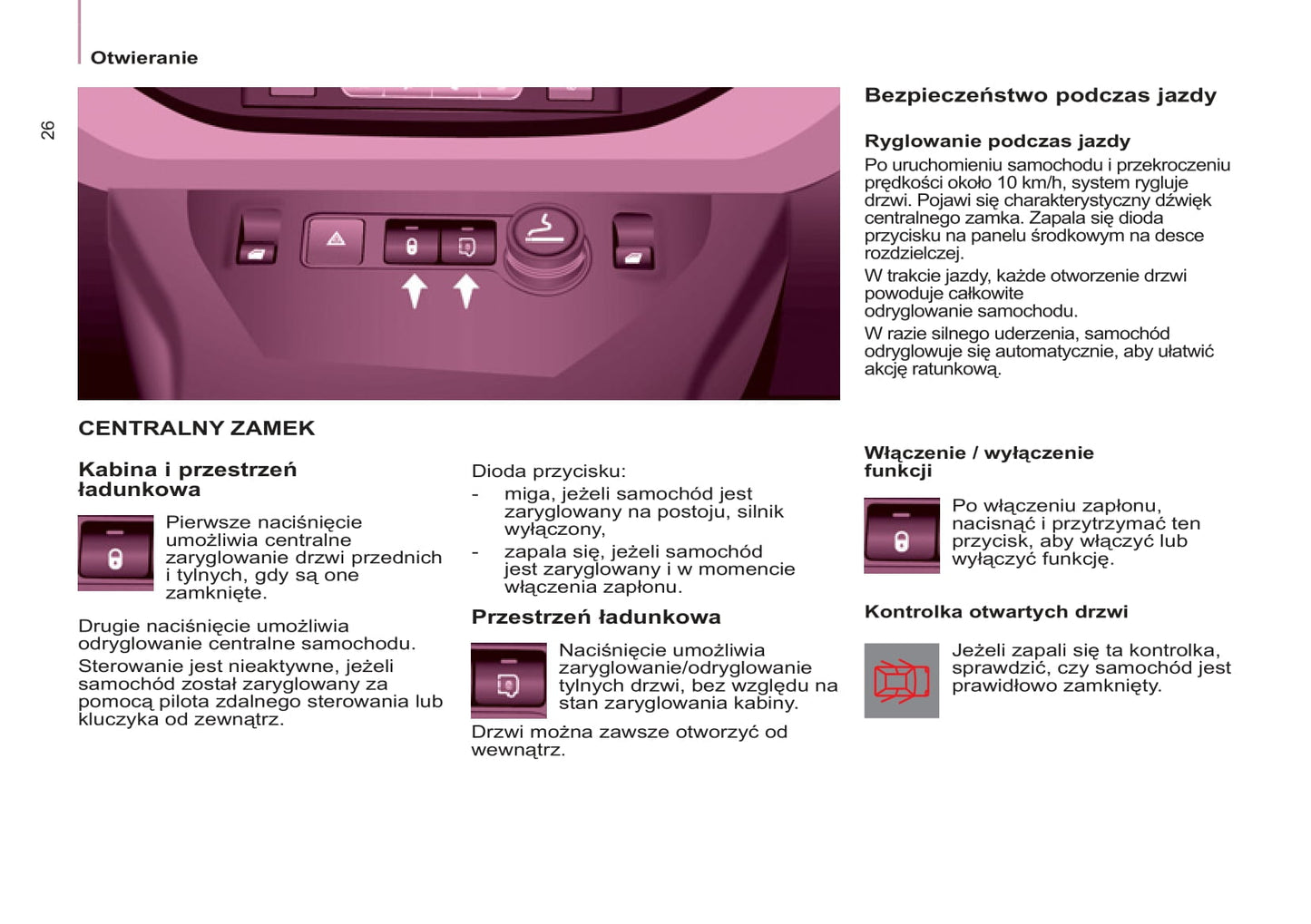2012-2013 Peugeot Partner Owner's Manual | Polish