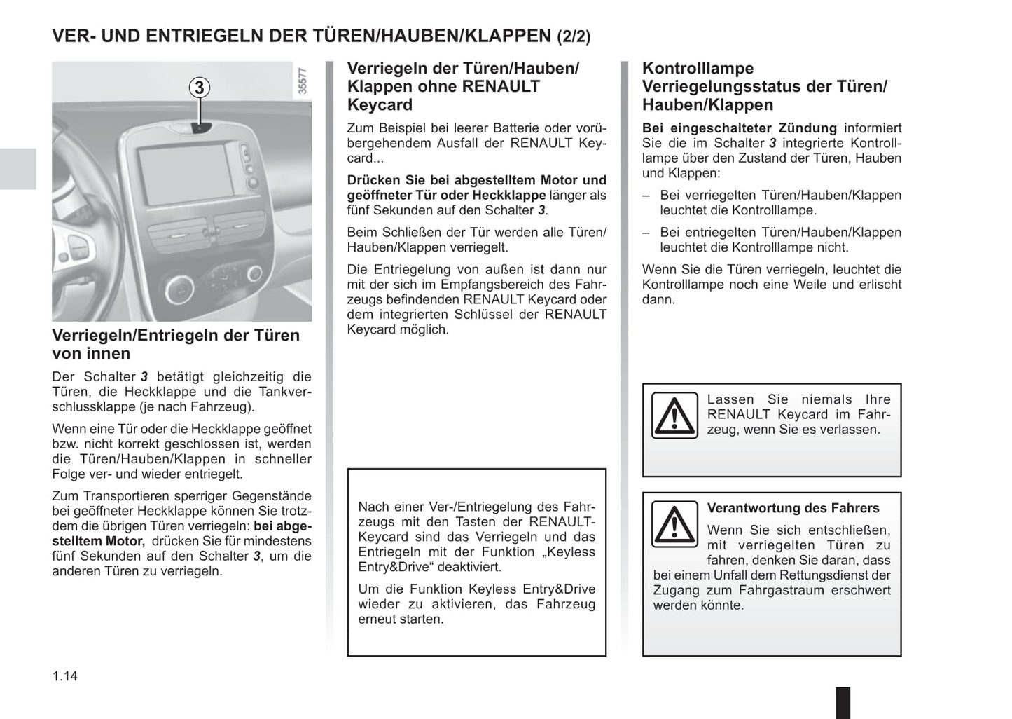 2016-2018 Renault Clio Owner's Manual | German