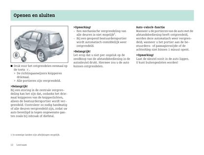 2003-2006 Smart Forfour Bedienungsanleitung | Niederländisch
