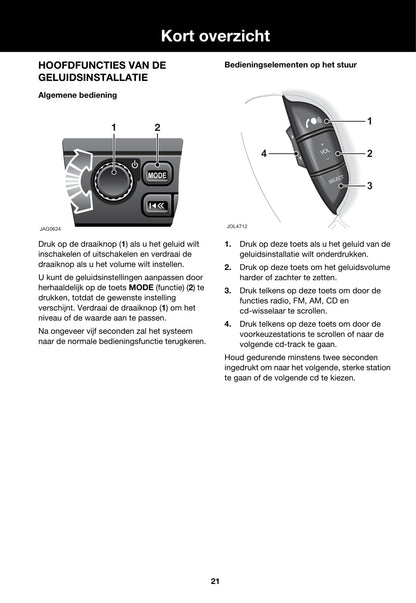 2007-2008 Jaguar XJ Owner's Manual | Dutch