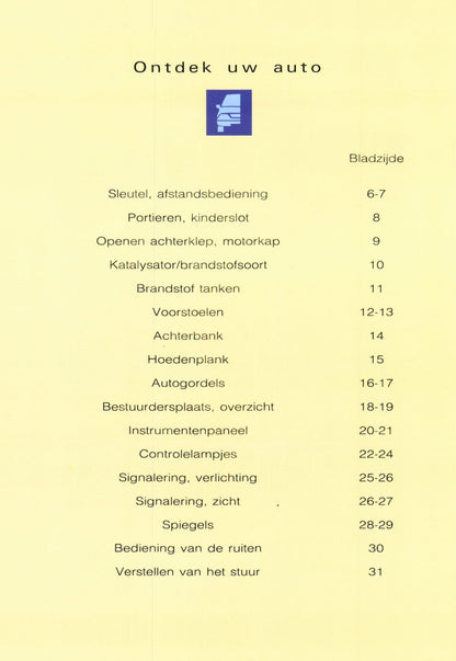 1996-1997 Citroën Xantia Owner's Manual | Dutch