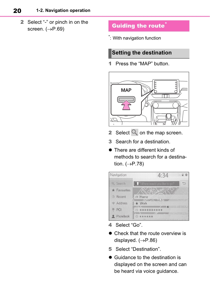 Toyota Rav4 Navigation / Multimediasysteem Owner's Manual 2019 - 2023