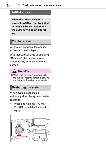 Toyota Rav4 Navigation / Multimediasysteem Owner's Manual 2019 - 2023