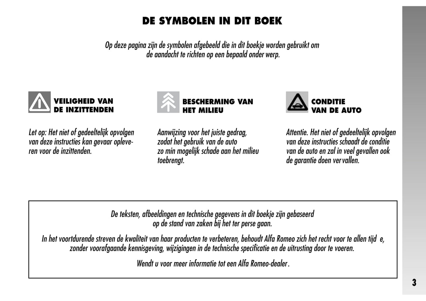 2002-2003 Alfa Romeo 156 GTA Owner's Manual | Dutch