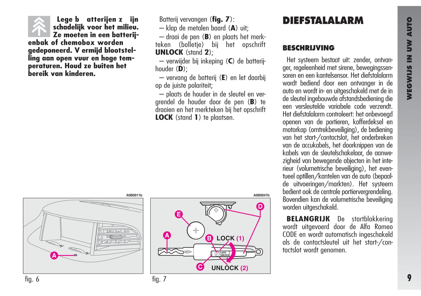 2002-2003 Alfa Romeo 156 Manuel du propriétaire | Néerlandais