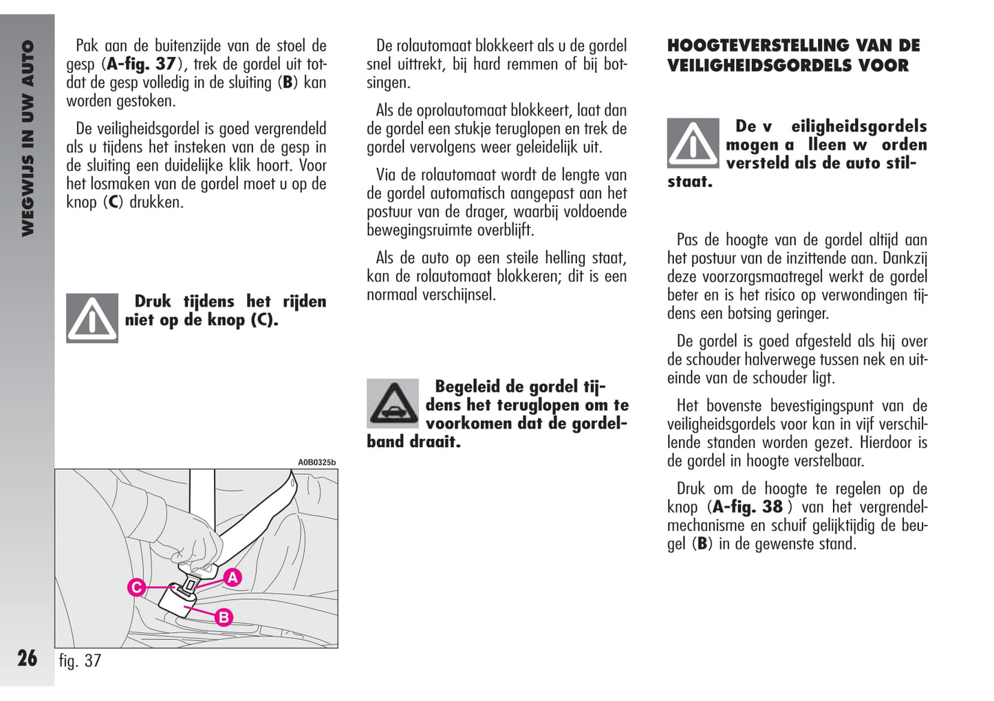 2002-2003 Alfa Romeo 156 Bedienungsanleitung | Niederländisch