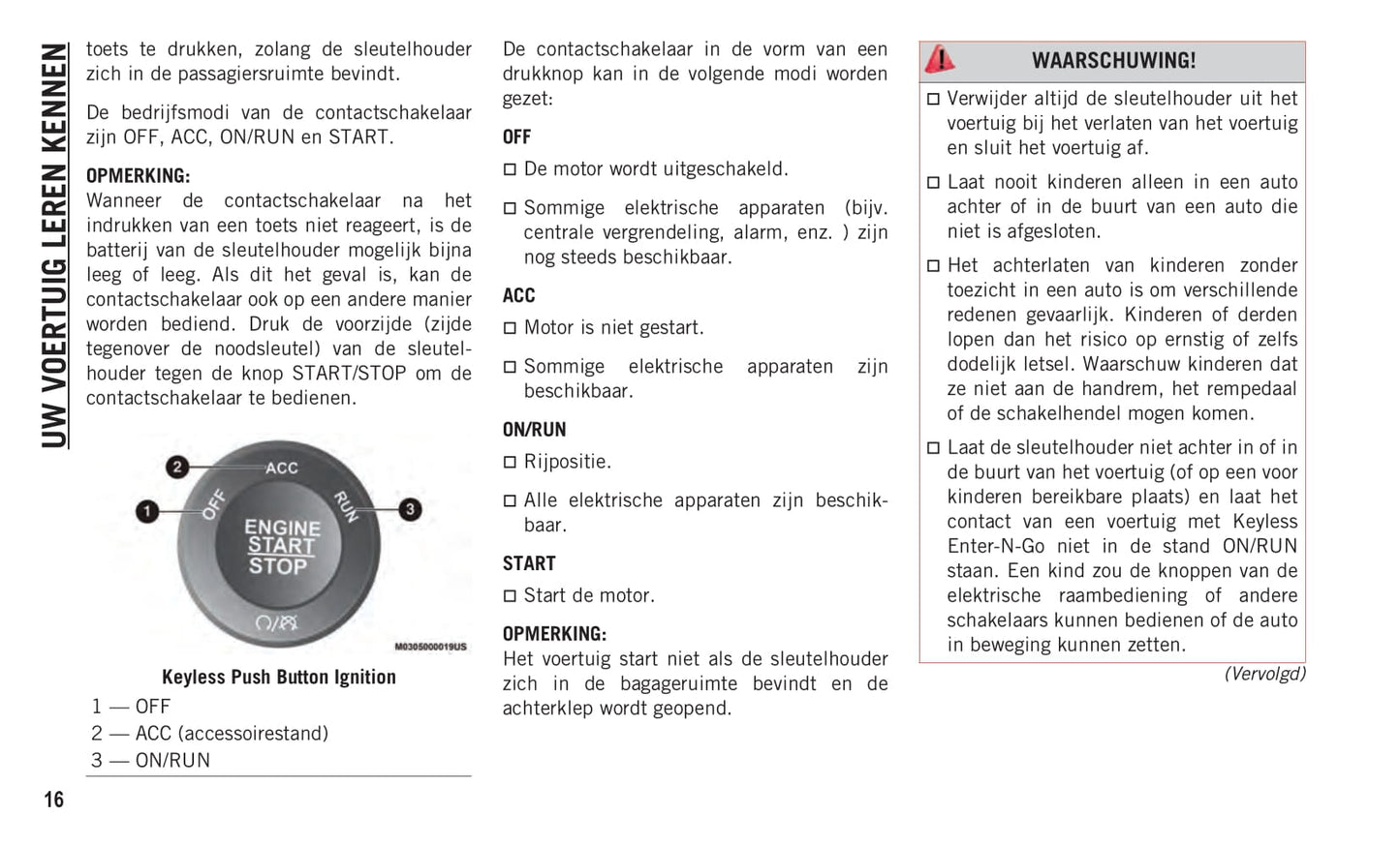 2019-2020 Jeep Cherokee Owner's Manual | Dutch