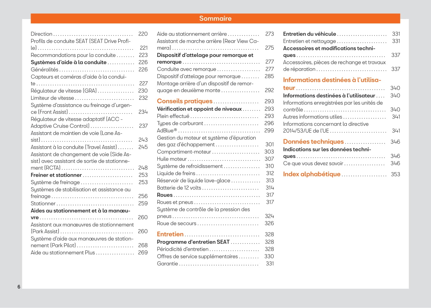 2021-2023 Seat Arona Bedienungsanleitung | Französisch