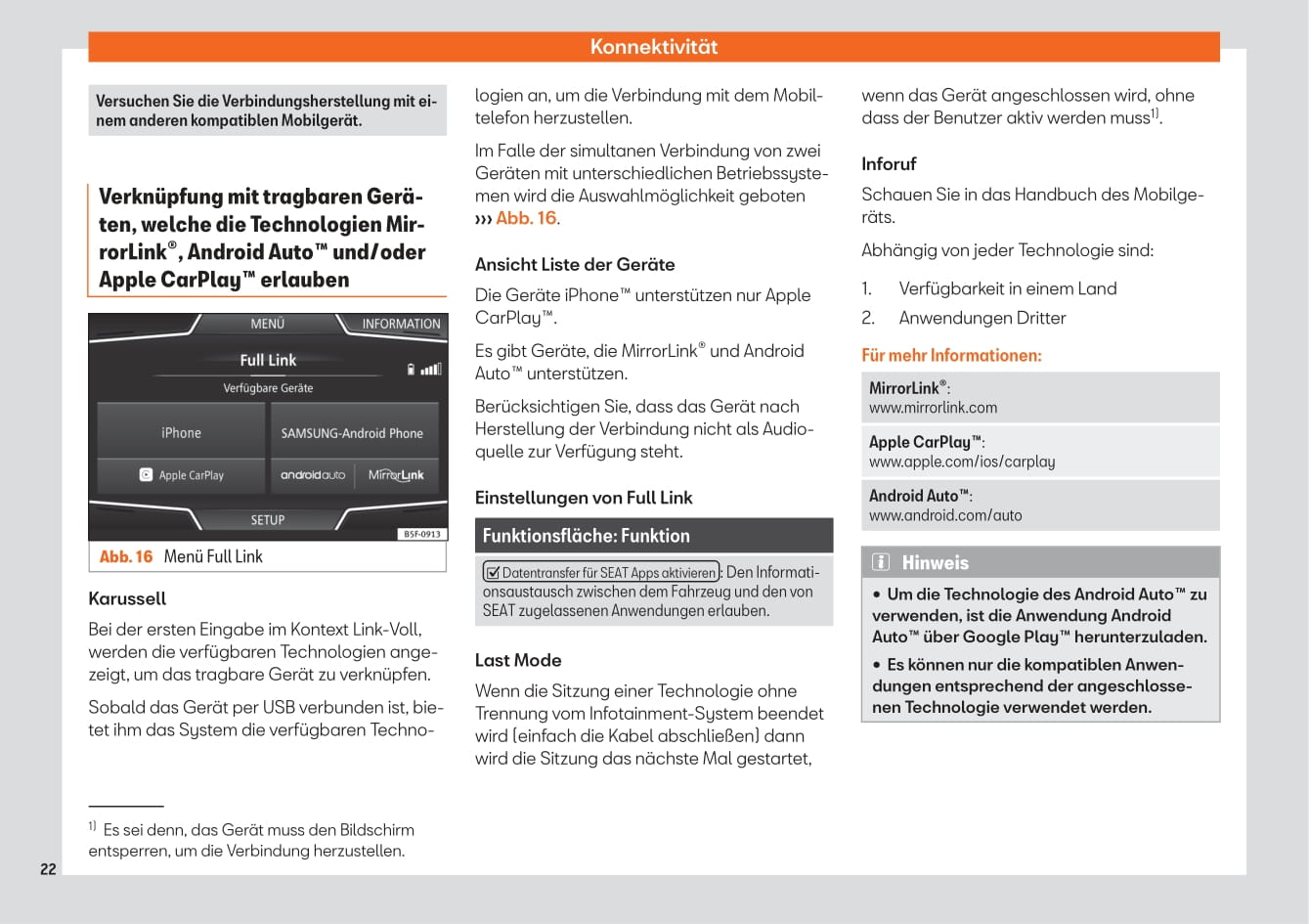 2018 Seat Toledo Infotainment Manual | German