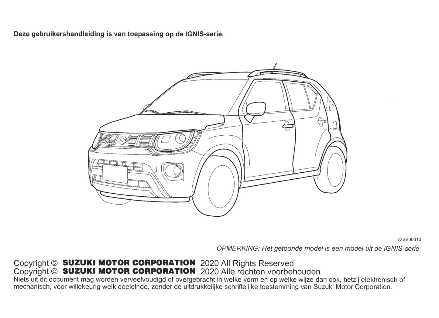 2020-2021 Suzuki Ignis Owner's Manual | Dutch