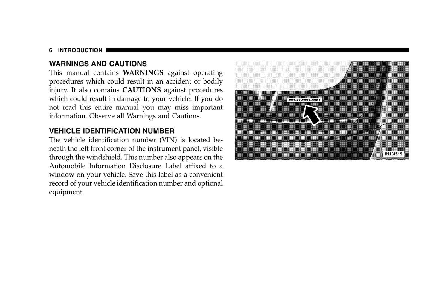 2004-2006 Chrysler Crossfire SRT6 Owner's Manual | English