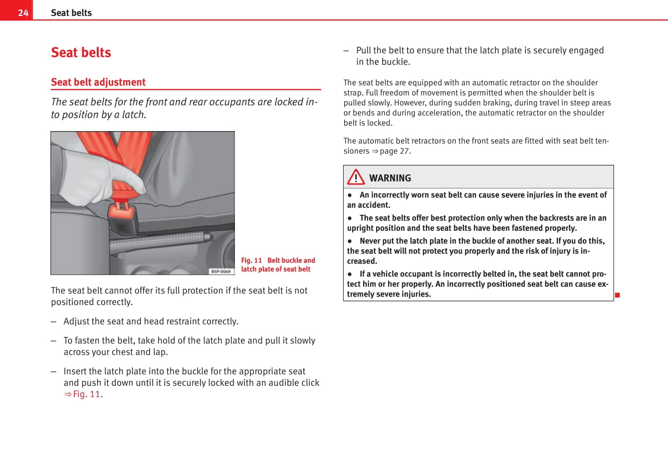 2008-2012 Seat Ibiza Owner's Manual | English