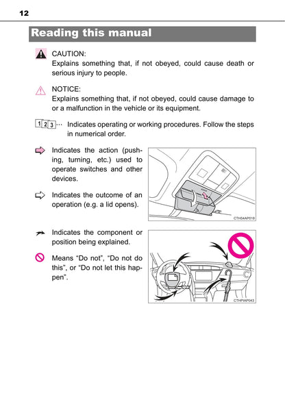 2015-2016 Toyota Auris / Auris Hybrid Owner's Manual | English