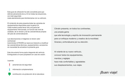 2015-2017 Citroën C4 Owner's Manual | Spanish