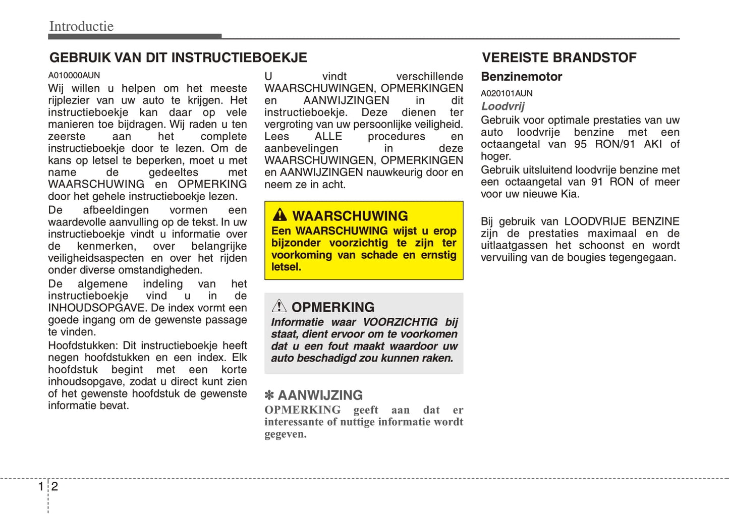 2008-2009 Kia Picanto Gebruikershandleiding | Nederlands