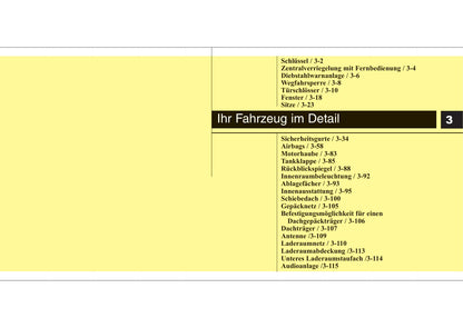 2007-2008 Kia Cee'd Owner's Manual | German