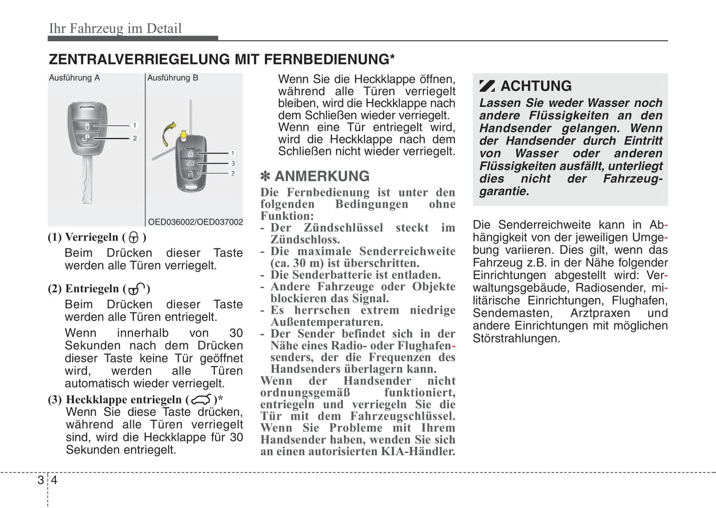 2007-2008 Kia Cee'd Owner's Manual | German