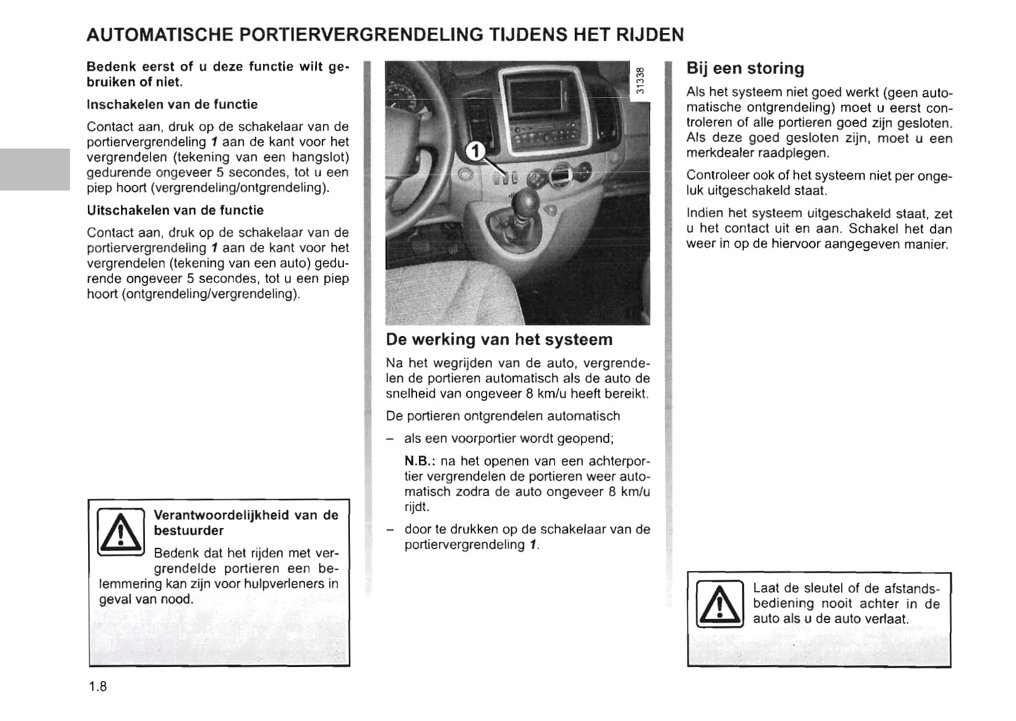 2006-2016 Nissan Primastar Bedienungsanleitung | Niederländisch