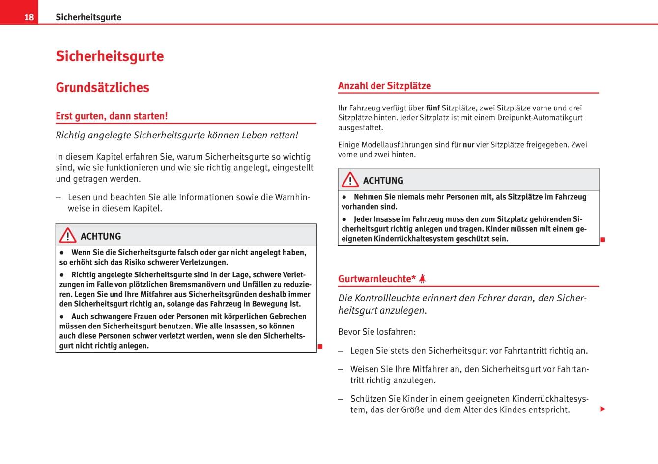 2012-2013 Seat Exeo Owner's Manual | German