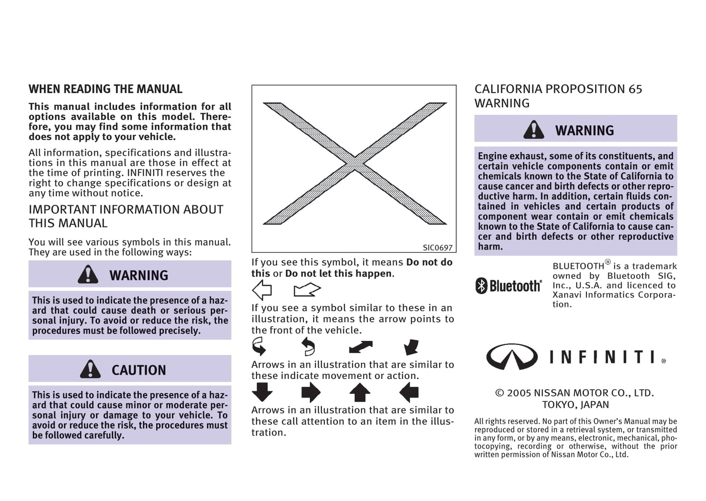 2006 Infiniti FX35 Gebruikershandleiding | Engels