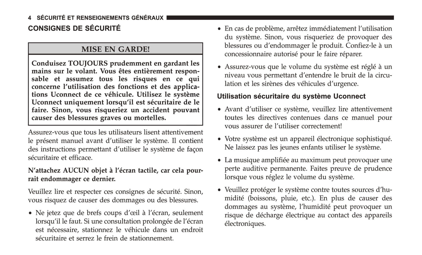 Jeep System Uconnect 3 Guide d'utilisation 2018