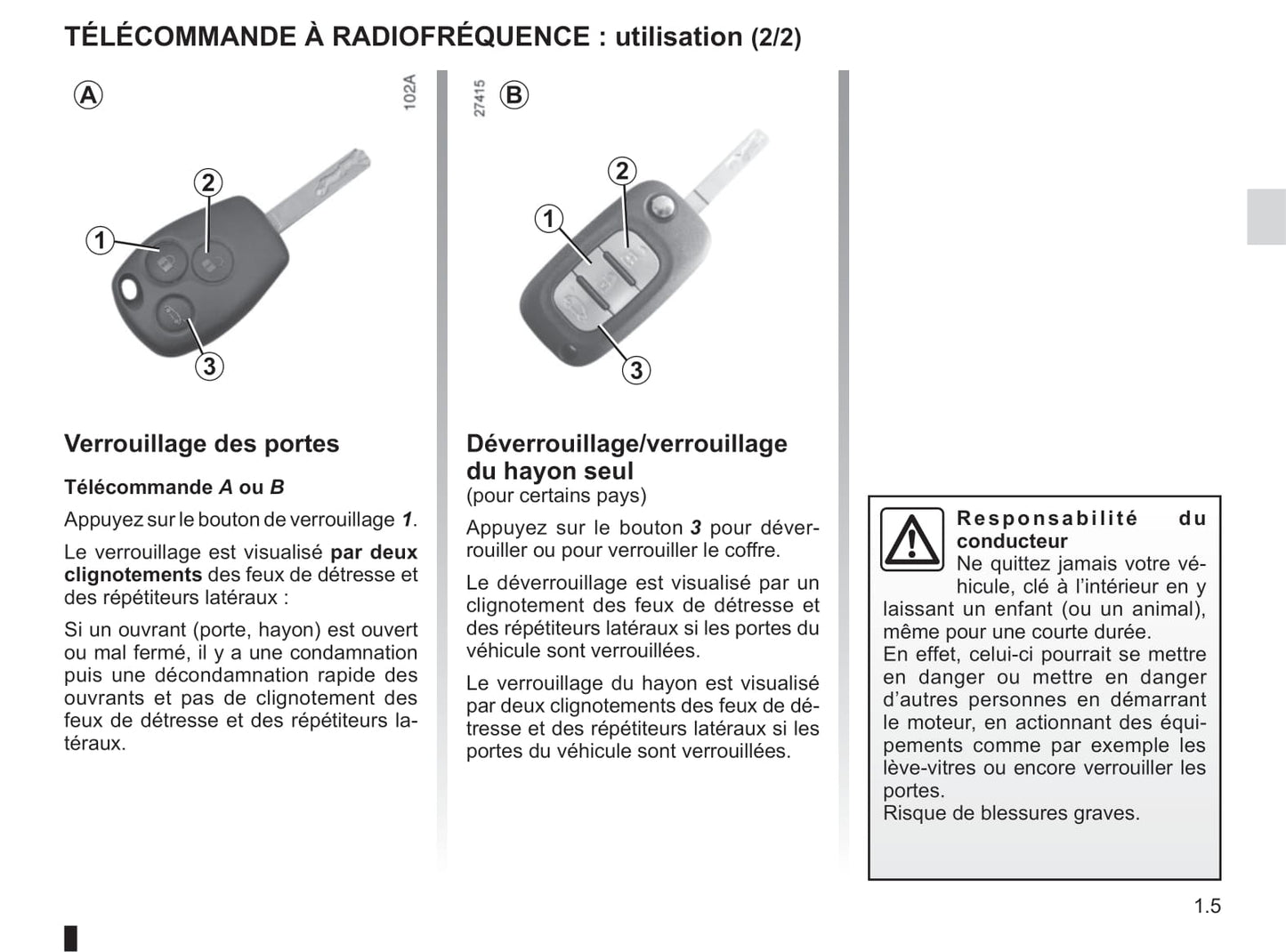 2008-2012 Renault Modus Manuel du propriétaire | Français