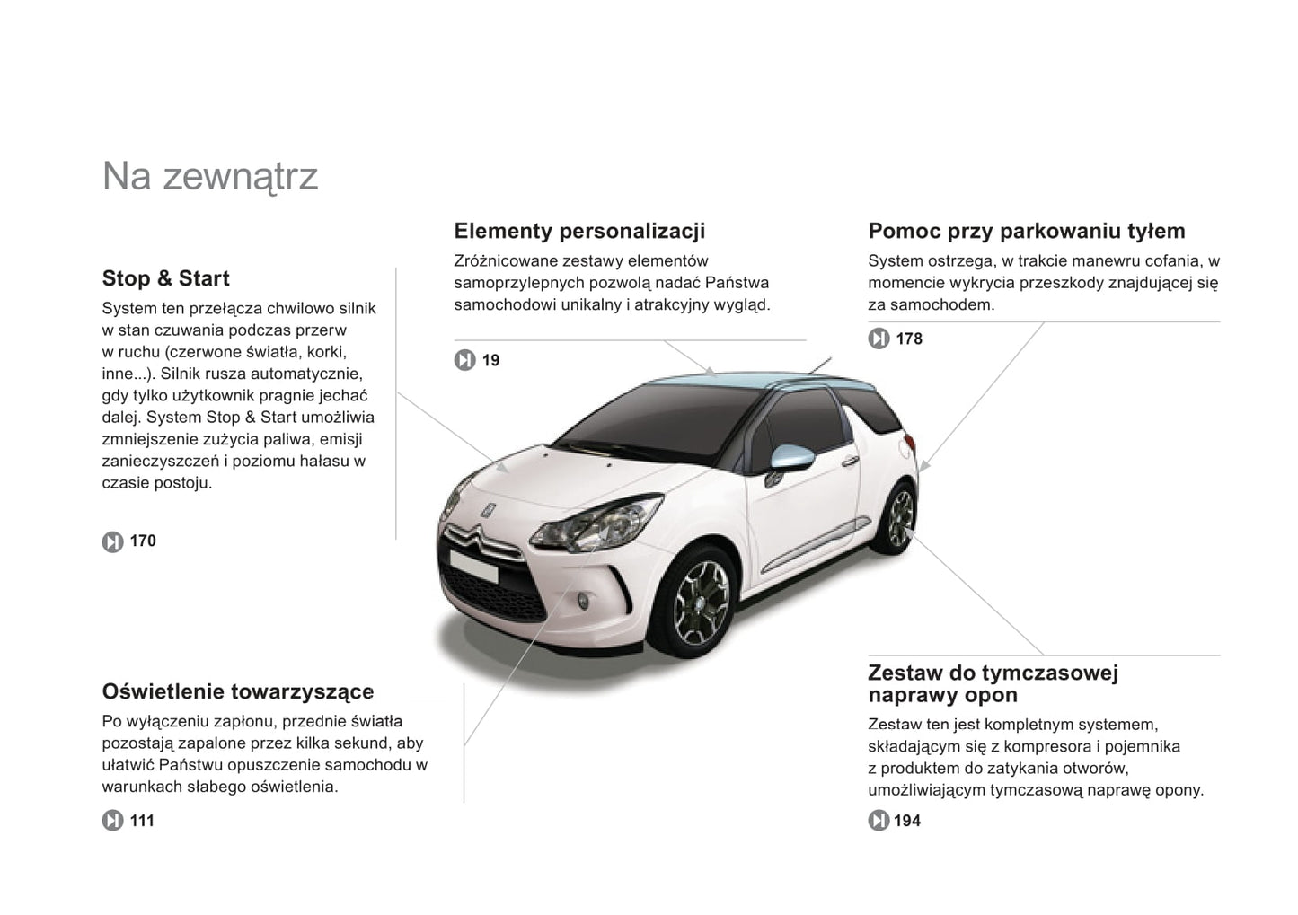 2011-2013 Citroën DS3 Bedienungsanleitung | Polnisch