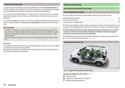 2016-2017 Skoda Yeti Owner's Manual | Spanish