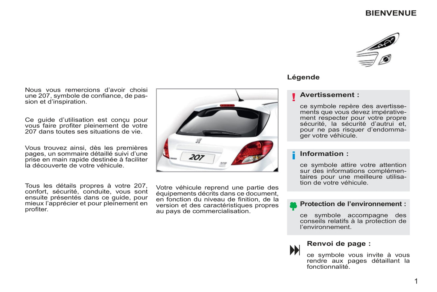 2011-2014 Peugeot 207/207 SW Gebruikershandleiding | Frans