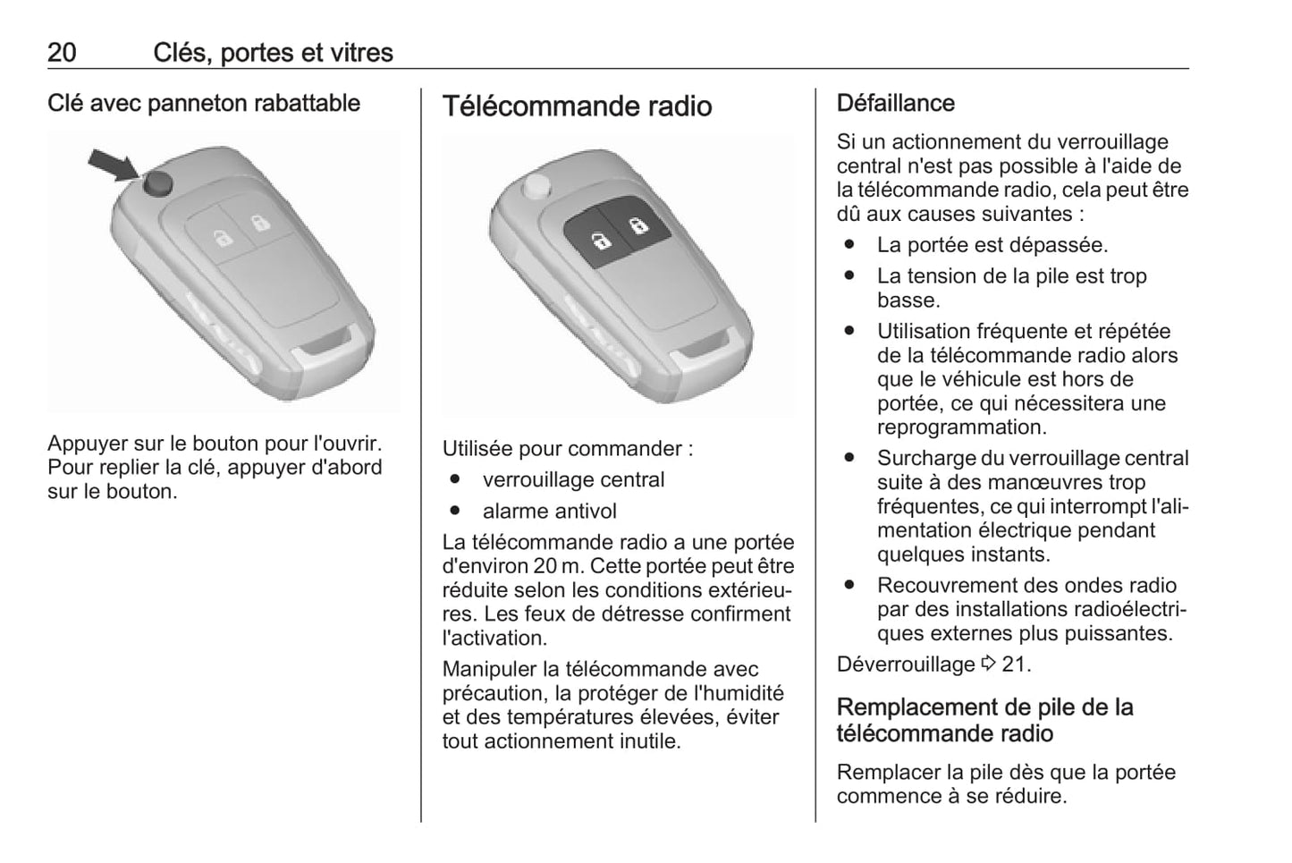 2018-2019 Opel Karl Owner's Manual | French