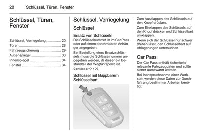 2014-2017 Opel Ampera Owner's Manual | German
