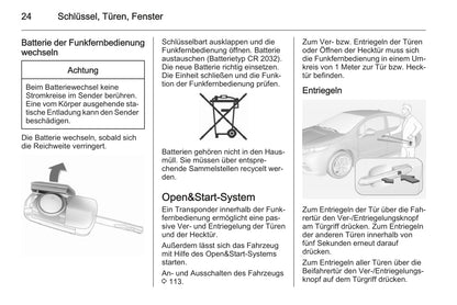 2014-2017 Opel Ampera Bedienungsanleitung | Deutsch