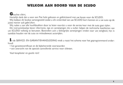2003-2004 Fiat Scudo Bedienungsanleitung | Niederländisch