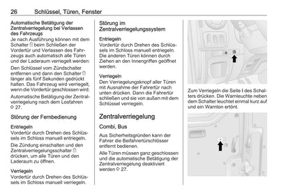 2017 Opel Movano Owner's Manual | German