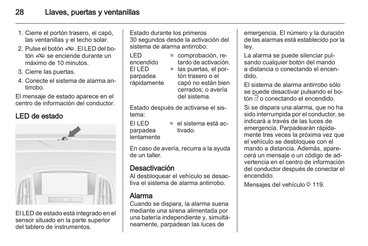 2012 Opel Astra Bedienungsanleitung | Spanisch