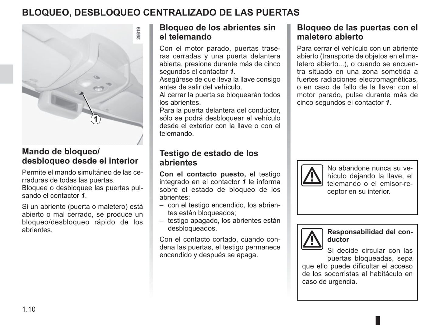 2018-2019 Renault Master Owner's Manual | Spanish