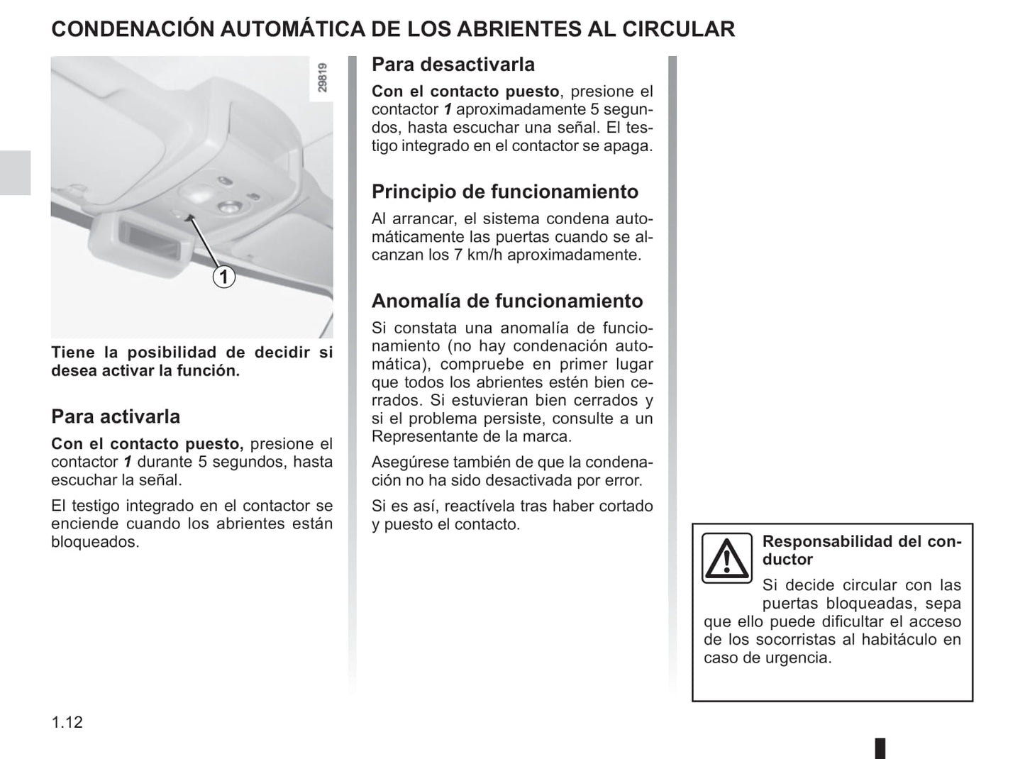2018-2019 Renault Master Owner's Manual | Spanish