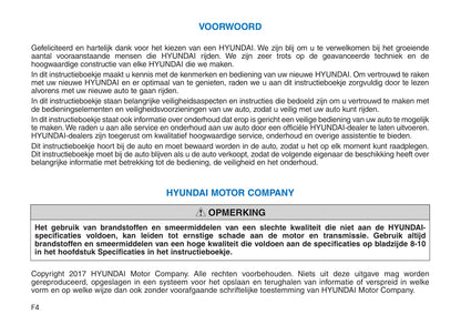 2017-2018 Hyundai i30/i30 Fastback Owner's Manual | Dutch