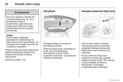 2011-2012 Opel Agila Owner's Manual | Polish