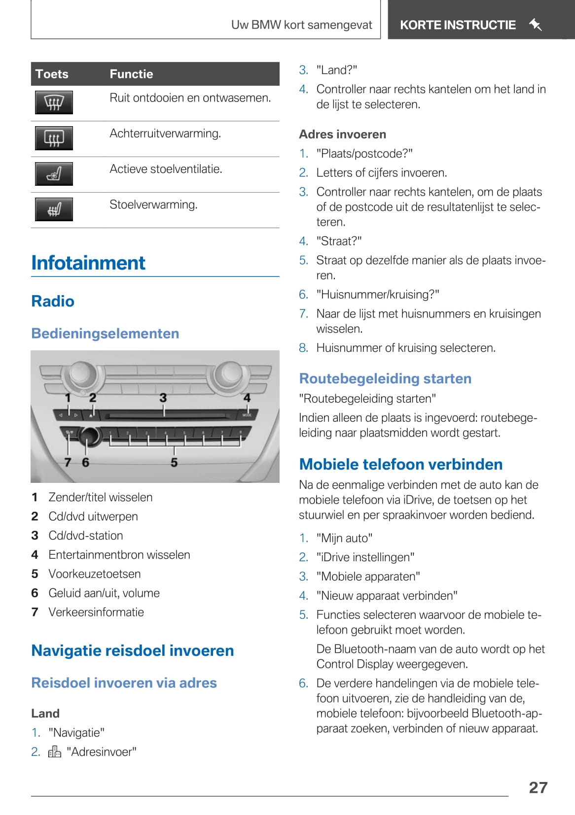 Manuals　2014-2018　–　Owner's　BMW　X5　Car　Manual　Dutch