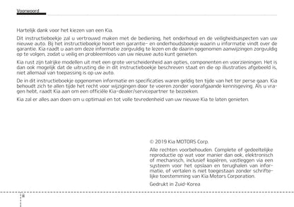 2019-2020 Kia Optima Owner's Manual | Dutch